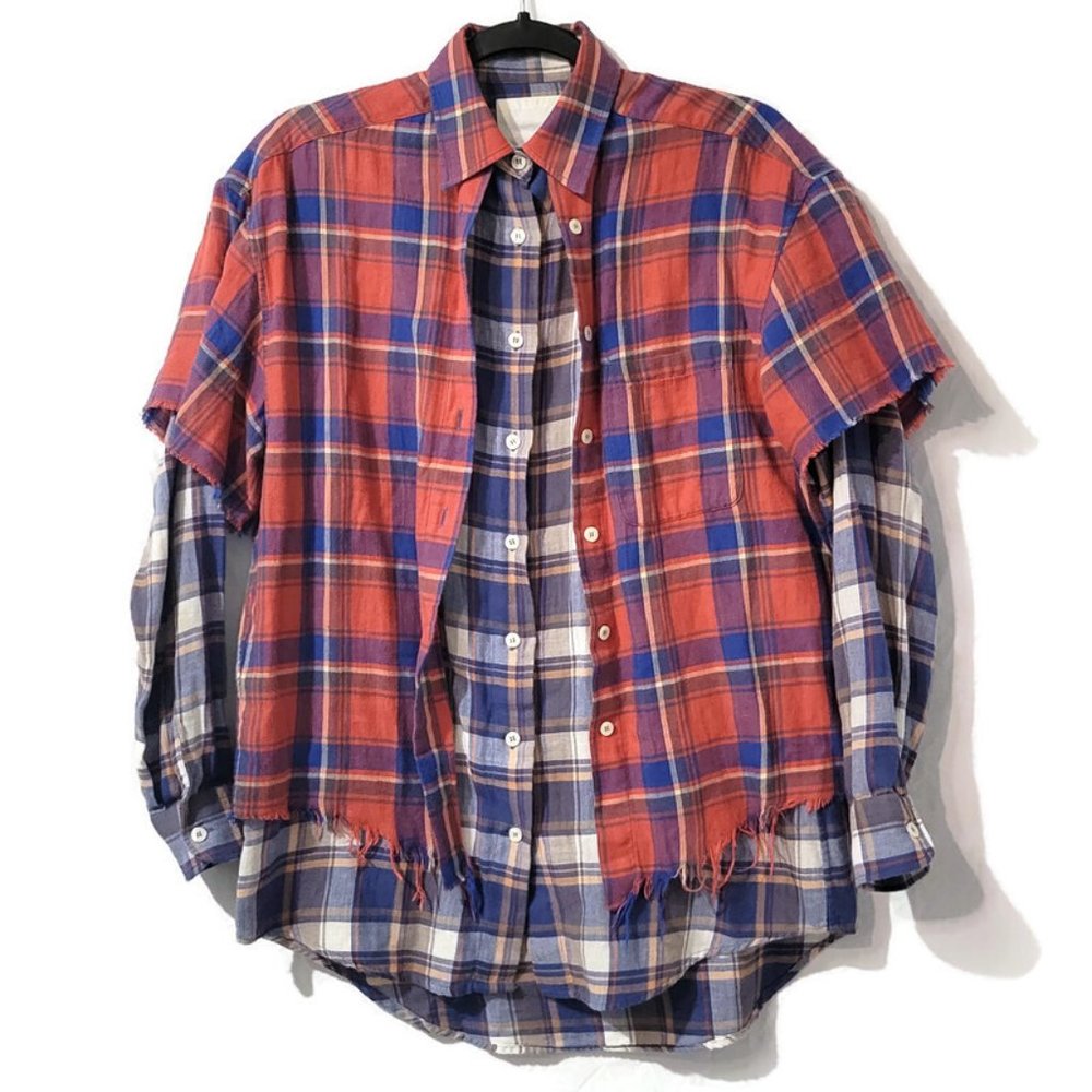 R13 Double Plaid Shirt! Size XS.